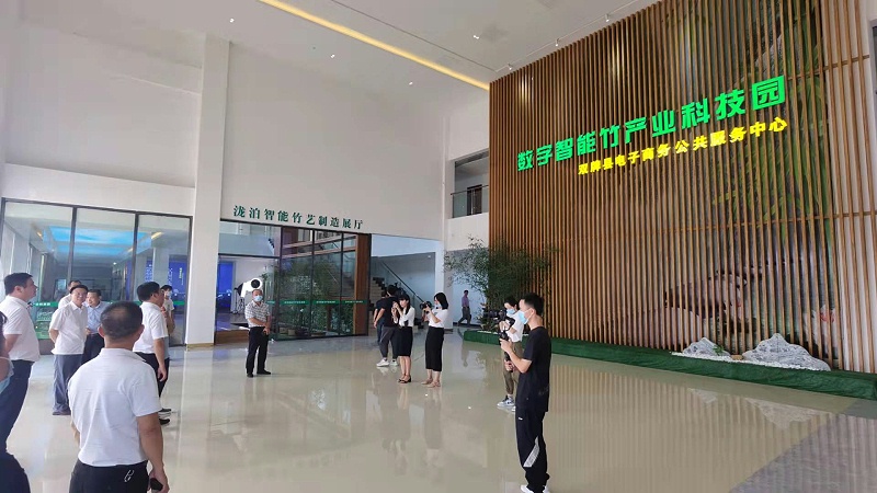 16米互動滑軌系統(tǒng)賦能湖南永州竹木產業(yè)園展廳打造數字經濟云產業(yè)園